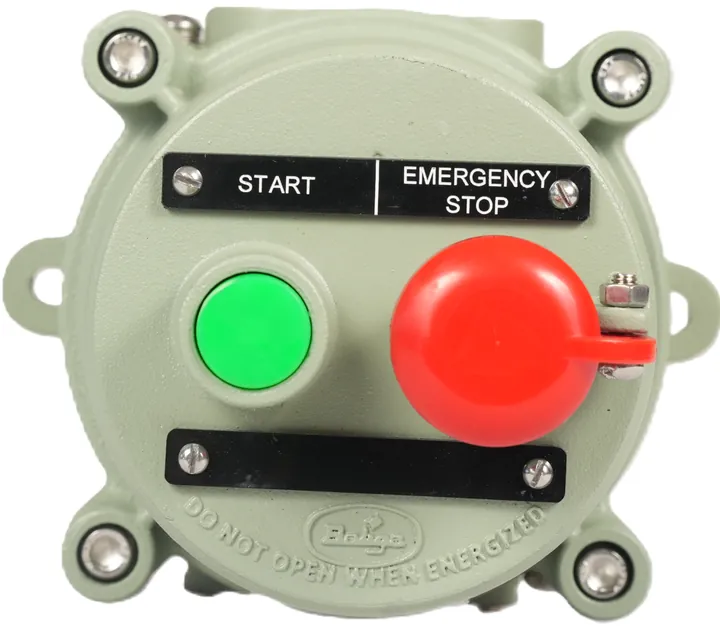 FLP control station with start and emergency stop